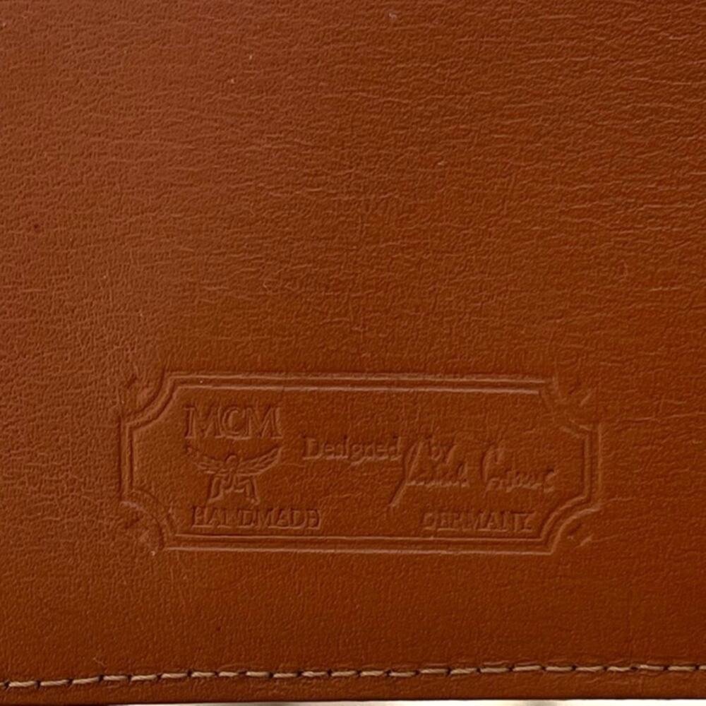 MCM Long Bifold Continental Wallet Cognac Visetos Monogram Coated Canvas GUC - Picture 5 of 9